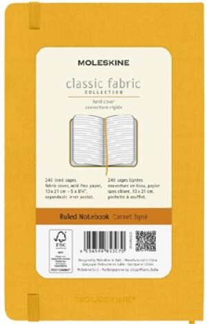 Product detail of Moleskine Zápisník Silk tvrdé desky A5 linkovaný, oranžový