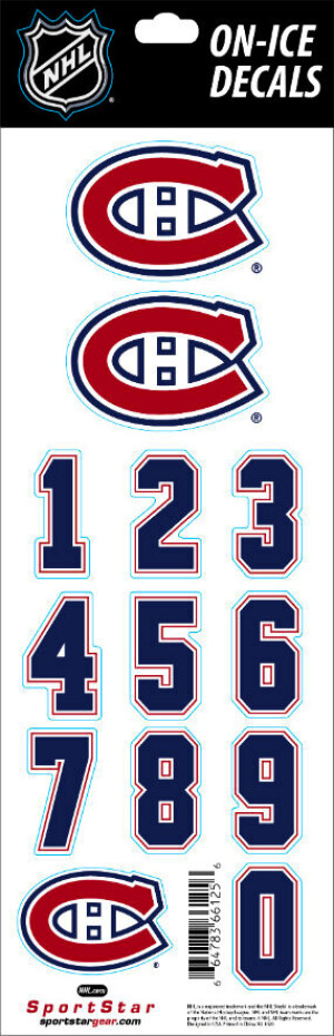Product detail of Čísla na helmu Sportstape  ALL IN ONE HELMET DECALS - MONTREAL CANADIENS