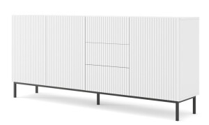 Product detail of ARTBm Komoda RAVENNA B 3D3S 200 | bílá matná Provedení: Bílá matná / černá podnož