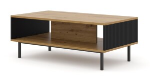 Product detail of ARTBm Konferenční stolek RAVENNA B 90 | dub artisan / černá matná Provedení: Dub artisan / černá matná / černá podnož