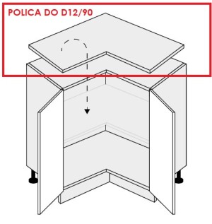 Product detail of ArtExt Kuchyňská linka Brerra - mat Kuchyně: Police do skříňky D12/90