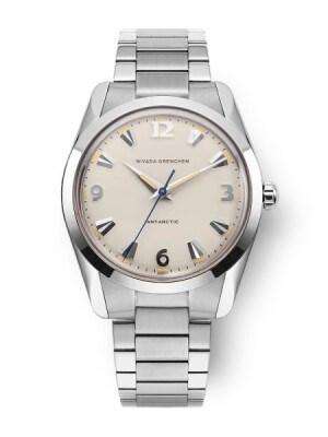 Product detail of Nivada Grenchen Antarctic 35 mm Eggshell Beige - Bracelet Flat Link