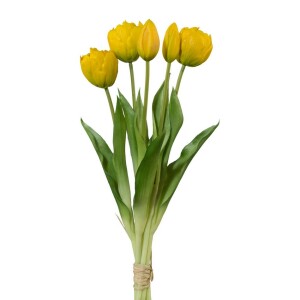 Product detail of Umělý svazek tulipánů 5 ks žlutá, v. 38 cm