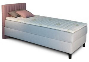 Product detail of New Design Čalouněná postel NOVO s krátkým čelem | levá s topperem Extra Rozměr: 90 x 200 cm