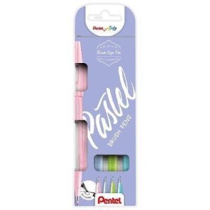 Product detail of Popisovač Pentel Arts Touch Brush Sign Pen - pastel 4 ks, sada