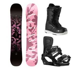 Product detail of Gravity Empire 24/25 dámský snowboard + Gravity Rise black vázání + Gravity Bliss black/white boty
