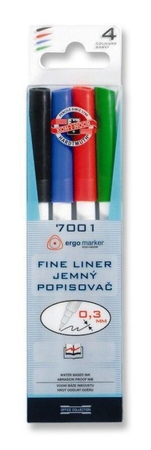 Product detail of Koh-i-noor popisovač jemný fine liner 7001 0,3mm/ 4ks