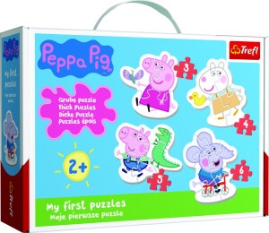 Product detail of Trefl Puzzle Peppa Pig 4v1 (3,4,5,6 dílků) Baby - Trefl