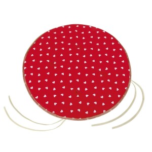 Product detail of Bellatex Sedák Adéla hladký kulatý Srdíčka červená, 40 cm