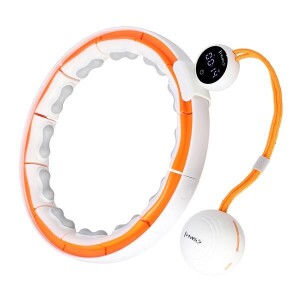 Product detail of HMS Masážní hula hoop HHM21 se závažím, magnety a počítadlem bílá/oranžová