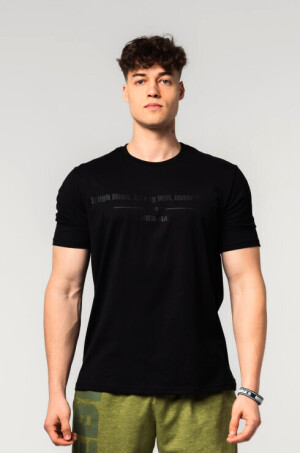 Product detail of Pánské tričko Nebbia  Muscle Fit T-shirt FLEXIN' Black M