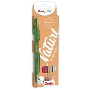 Product detail of Popisovač Pentel Arts Touch Brush Sign Pen - Nature 4 ks, sada