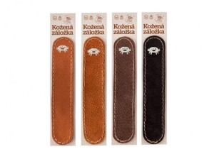 Product detail of Kožená záložka do knihy Rak - kůže medová semiš, zlatá ražba