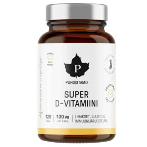 Product detail of Puhdistamo Super Vitamin D 4000iu 120 kapslí