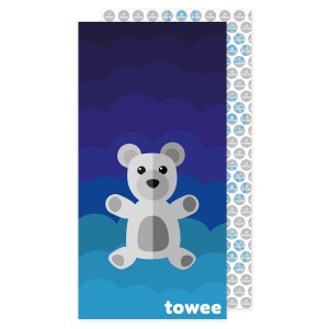 Product detail of Towee Rychleschnoucí osuška Teddy Bear modrá, 70 x 140 cm
