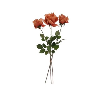 Product detail of Umělá květina Růže oranžová, 74 cm, 3 ks