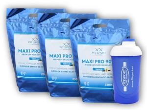 Product detail of Fit Sport Nutrition 3x Maxi Pro 90% 2500g + šejkr Fitsport