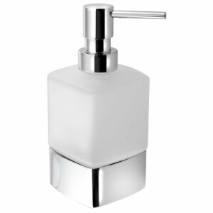 Product detail of GEDY 545513 Lounge dávkovač mýdla na postavení 280 ml, mléčné sklo/chrom