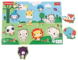 Product detail of Trefl Dřevěná vkládačka Divoká zvířátka
