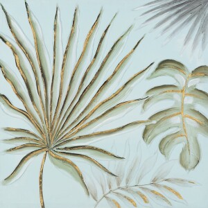 Product detail of ArtFir Obraz LISTY 446B | světle zelená 60 x 60 cm
