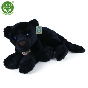 Product detail of Plyšový černý panter ležící 40 cm ECO-FRIENDLY