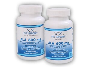 Product detail of FitSport Nutrition 2x ALA 600mg Alpha Lipoic Acid + Chromium 120 tabs - Kyselina Alfa Lipoová