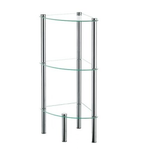 Product detail of KELA Regál OLE rohový chróm / sklo 3. patrový KELA KL-18050
