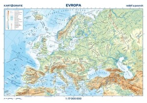 Product detail of Evropa - reliéf a povrch 1:17 000 000 nástěnná mapa