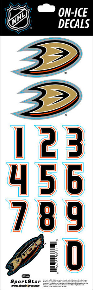 Product detail of Sport Star Samolepky na helmu Anaheim Ducks Decals Orange