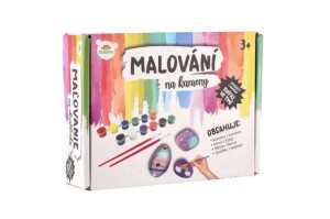Product detail of Malování na kameny svítící ve tmě s barvami se štětci s doplňky v krabičce