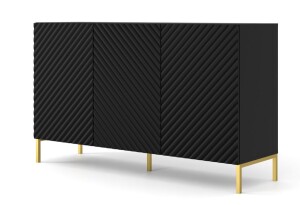 Product detail of ARTBm Komoda SURF 150 | 3D Provedení: Černý mat / zlaté nohy