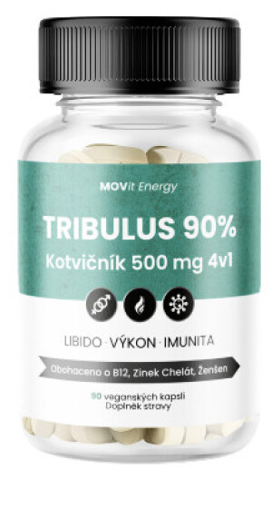 Product detail of MOVit Tribulus 90% Kotvičník 500 mg 4v1 90 kapslí