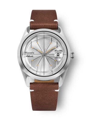 Product detail of Nivada Grenchen Antarctic Spider - Brown Leather White Stitching