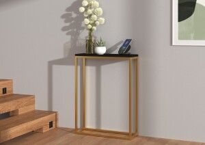 Product detail of ArtAdrk Příruční stolek LUCAS | zlaté nohy Barva: Černá