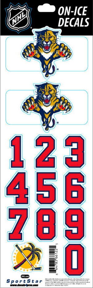 Product detail of Čísla na helmu Sportstape  ALL IN ONE HELMET DECALS - FLORIDA PANTHERS