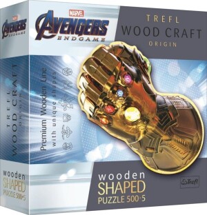 Product detail of Trefl Wood Craft Origin Puzzle Marvel: Rukavice nekonečna 505 dílků - dřevěné