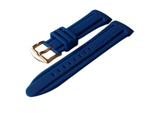 Product detail of Silikonový řemínek Vostok Europe pro modely Almaz - modrý/zlatá spona