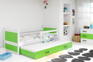 Product detail of BMS Dětská postel s přistýlkou ​​RICO 2 | bílá 80 x 190 cm Barva: Zelená