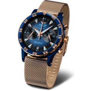 Product detail of Vostok Europe Undine VK64-515E628B - Ocelový řemínek se zlatou PVD úpravou
