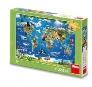 Product detail of Puzzle Mapa zvířat 100 XL dílků