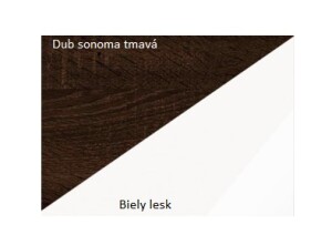 Product detail of ArtCross Skříň MAX 05 Barva: dub sonoma tmavý / bílý lesk