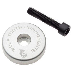 Product detail of Wolf Tooth Krytka Ultralight Stem Cap Stříbrná + 5mm Spacer