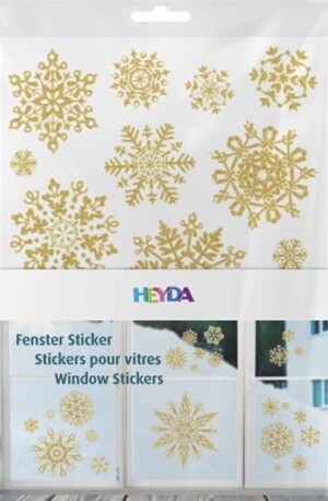 Product detail of HEYDA samolepky na okna A4 - zlaté hvěz