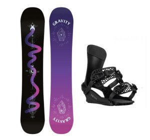 Product detail of Gravity Sirene Black 24/25 dámský snowboard + Gravity Fenix black vázání
