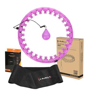 Product detail of HMS Sada masážní hula hoop HHW12 PLUS Size se závažím a zeštíhlujícího pásu BR163 fialová