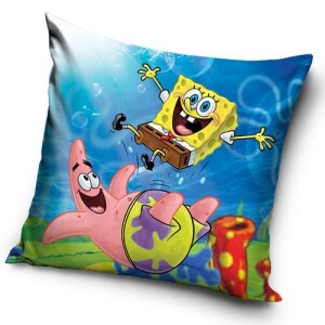 Product detail of Carbotex Povlak na polštářek Sponge Bob a PatrikovaTrampolína, 40 x 40 cm
