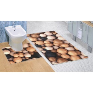 Product detail of Bellatex Koupelnová předložka Dřevěné koule 3D, 60 x 100 + 60 x 50 cm