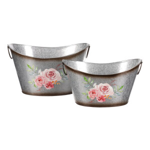 Product detail of Sada obalů na květiny Růže, 2 ks, 2 velikosti, kov