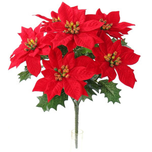 Product detail of Umělá vánoční Poinsettie červená, 30 cm