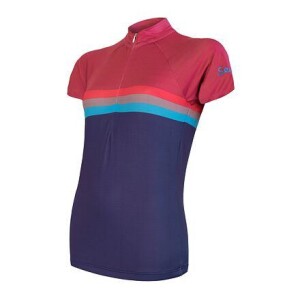 Product detail of Sensor Cyklo Summer Stripe modro/fialový dámský dres krátký rukáv